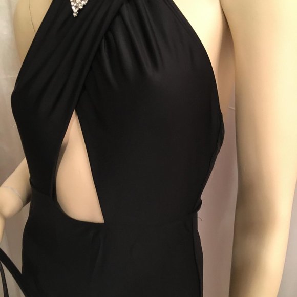 gorgeous custom halter bathing suit with glam crystal details - Picture 4 of 12